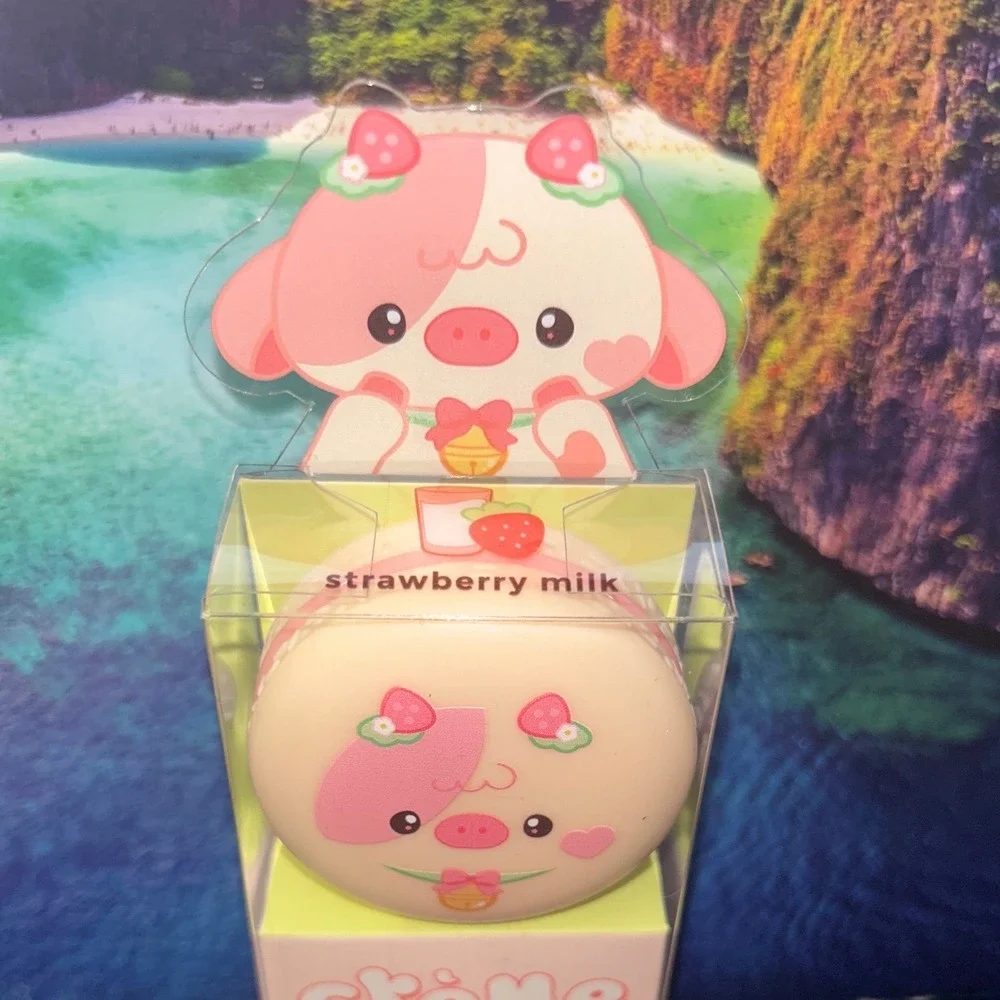 The Creme Shop Strawberry Milk Macaron Lip Balm Moisture Hyaluronic Murumuru